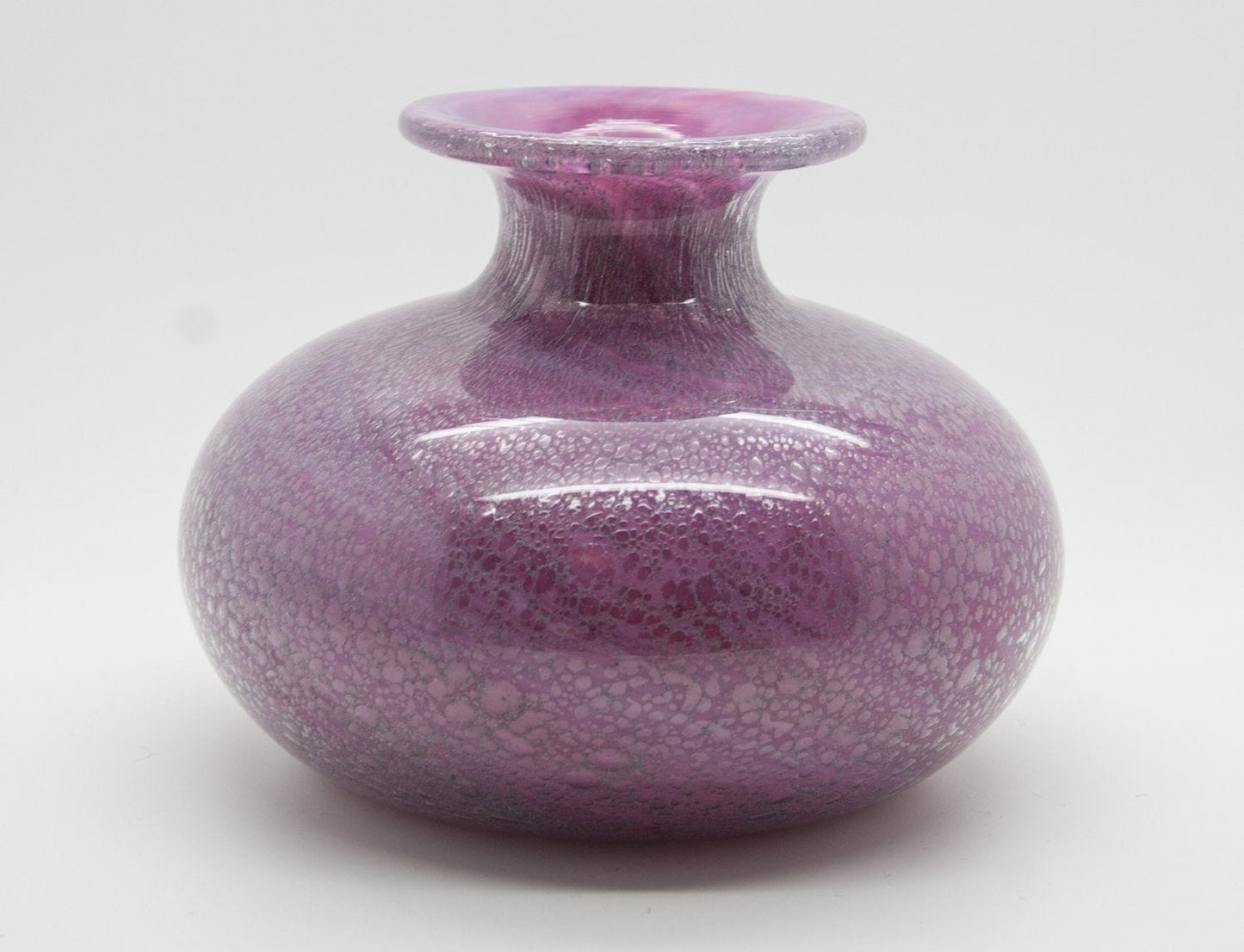 SIDSE WERNER Holmegaard TROLDGLAS Amethyst Marbled Crystal Glass Vase Mollaris.com 