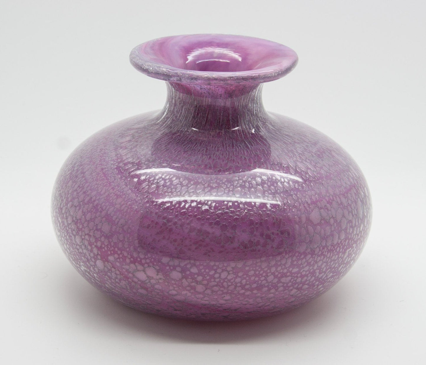 SIDSE WERNER Holmegaard TROLDGLAS Amethyst Marbled Crystal Glass Vase Mollaris.com