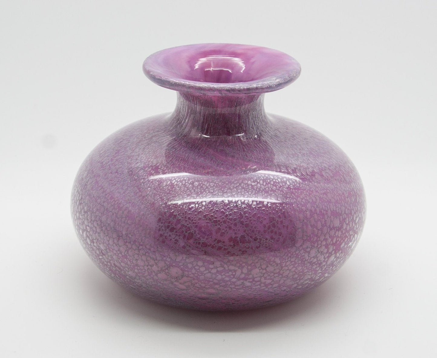 SIDSE WERNER Holmegaard TROLDGLAS Amethyst Marbled Crystal Glass Vase Mollaris.com