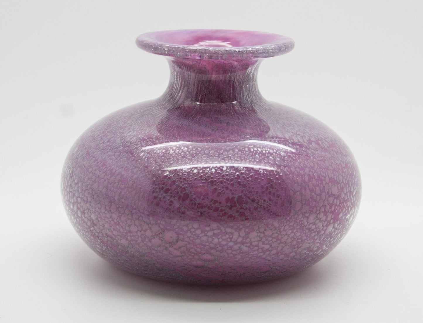 SIDSE WERNER Holmegaard TROLDGLAS Amethyst Marbled Crystal Glass Vase Mollaris.com