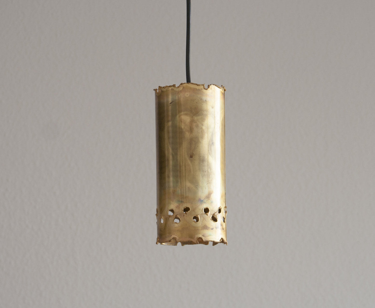SVEN AAGE HOLM SØRENSEN Modernist BRUTALIST Gilded Brass Pendant Light Mollaris.com