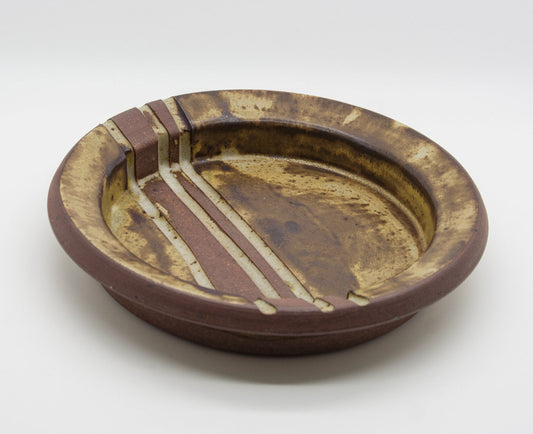 WÜRTZ Ceramics Brown Yellow Glazed Stoneware Tray Mollaris.com