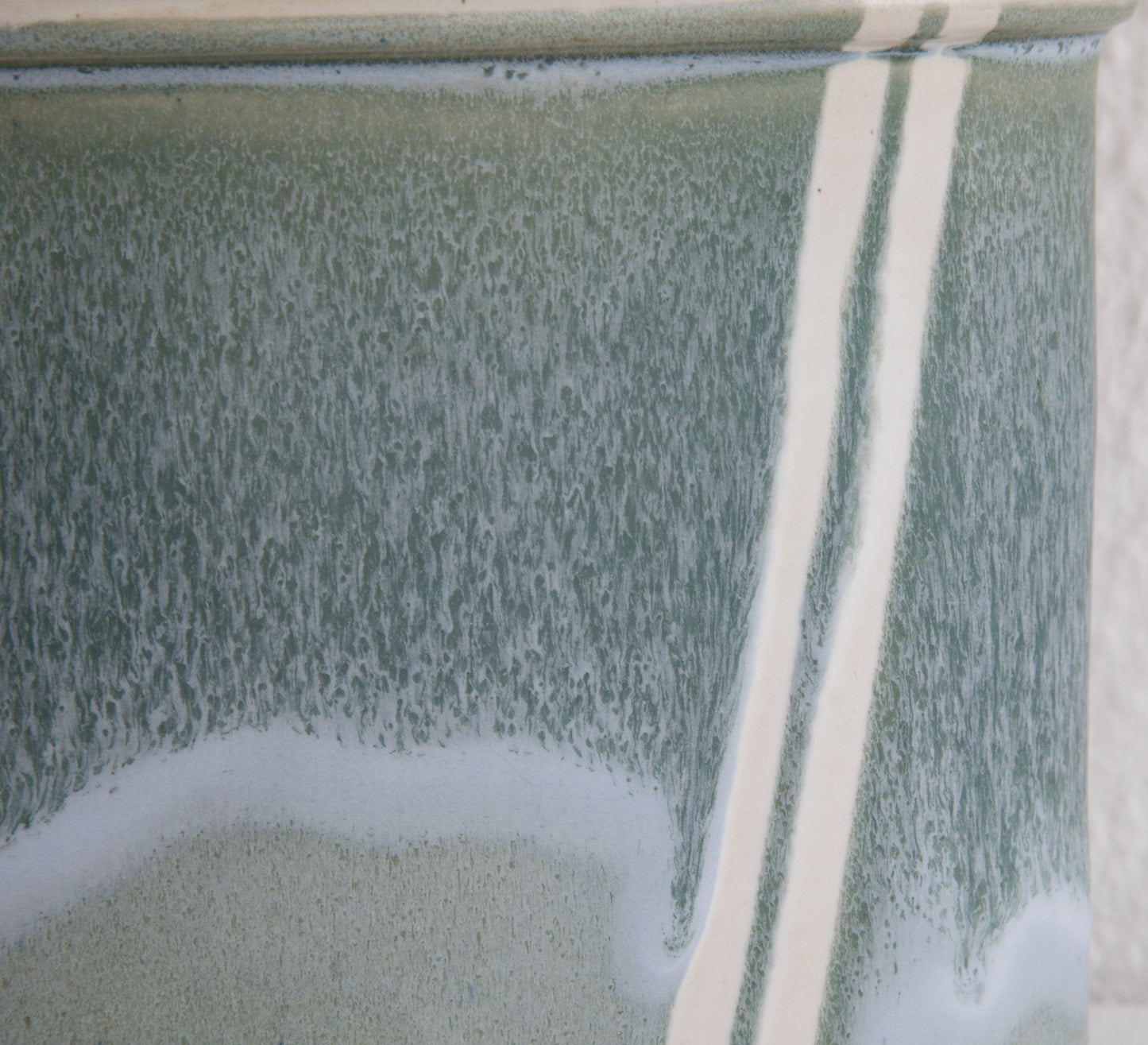WÜRTZ Ceramics Contemporary Grey Beige Glazed Stoneware Letter Vase Mollaris.com