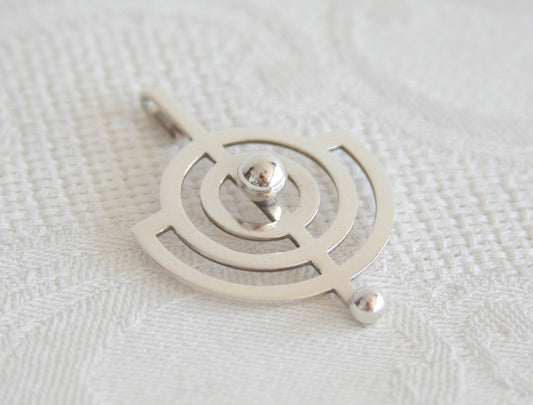 WILLY WINNAESS Modernist Planet Solid Silver (830S) Pendant Mollaris.com