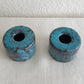 2 x ARN for Raymor Turquoise Black Glazed Studio Ceramic Candle Holders Mollaris.com 