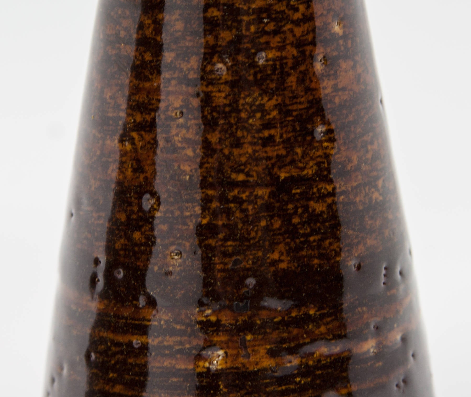 2 x JOHANNES ANDERSEN Brown Glazed Ceramic Candle Holders Mollaris.com 