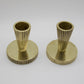 2 x Modernist TINOS Fluted Solid Bronze Candle Holders Mollaris.com 