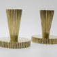 2 x Modernist TINOS Fluted Solid Bronze Candle Holders Mollaris.com 