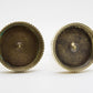 2 x Modernist TINOS Fluted Solid Bronze Candle Holders Mollaris.com 