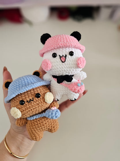 Combo-deal! Bubu & Dudu (10cm & 30cm) crochet patterns by Min's Crafts