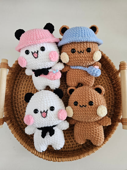 Combo-deal! Bubu & Dudu (10cm & 30cm) crochet patterns by Min's Crafts