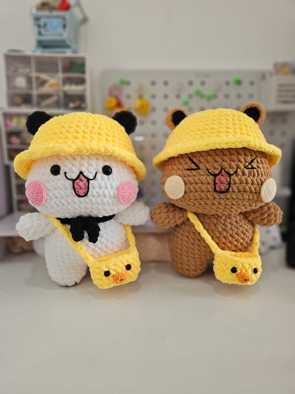 Combo-deal! Bubu & Dudu (10cm & 30cm) crochet patterns by Min's Crafts