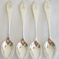 4 x Georg Jensen AKKELEJE #77 Solid Silver (830S) Coffee Spoons Mollaris.com 