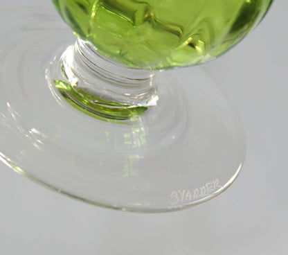4 x PETER SVARRER Studio Art Glass Champagne Flutes Mollaris.com 