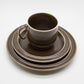 5 x SCHERZER Brown Stoneware Coffee Cup + Saucer + Dessert Plate Sets Mollaris.com 
