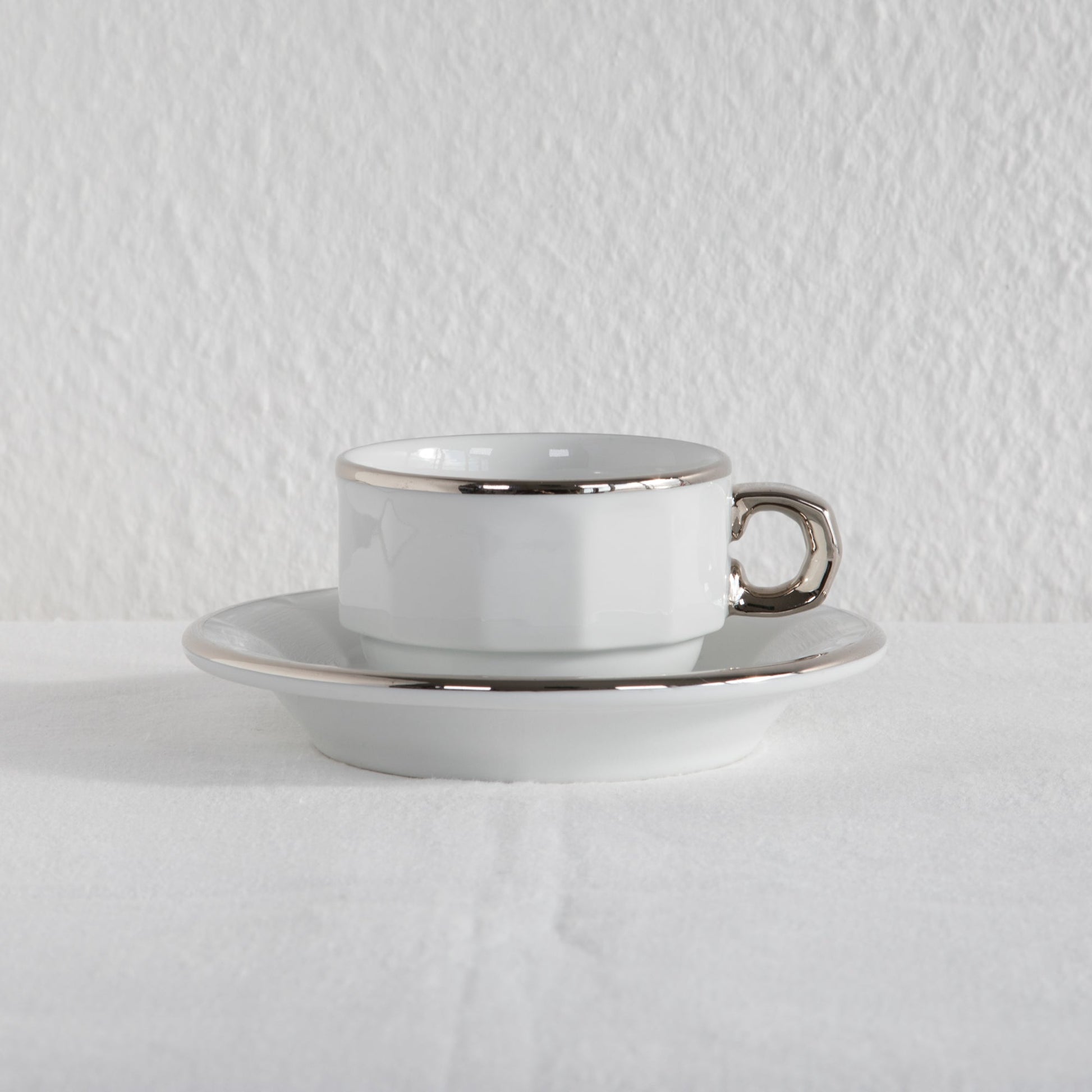 6 x Pillivuyt Bistro Tableware Porcelain Coffee Cup + Saucer Mollaris.com 