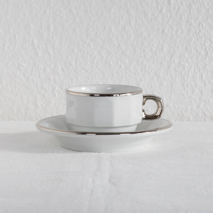 6 x Pillivuyt Bistro Tableware Porcelain Coffee Cup + Saucer Mollaris.com 