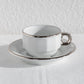 6 x Pillivuyt Bistro Tableware Porcelain Coffee Cup + Saucer Mollaris.com 