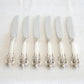 6 x Wallace GRANDE BAROQUE Sterling Silver Place / Lunch Knives (9 inches) Mollaris.com 