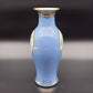 A Mirrored Pair of Chinese Famille Rose Lavender Blue-Ground 'Medallion' Vases, Republic Period Mollaris.com 