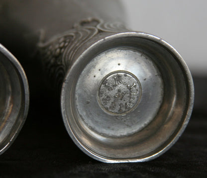 A pair of J.R.J.L. Reinemann Lichtinger 331A Pewter Vases Mollaris.com 