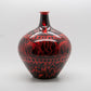 ALVINO BAGNI Abstract Decorated Red Black Glazed Ceramic Vase Mollaris.com 
