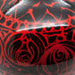 ALVINO BAGNI Abstract Decorated Red Black Glazed Ceramic Vase Mollaris.com 