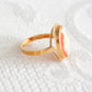 ANTIQUE Carved Shell Cameo 14K Solid Gold (585) Ring Mollaris.com 