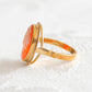 ANTIQUE Carved Shell Cameo 14K Solid Gold (585) Ring Mollaris.com 