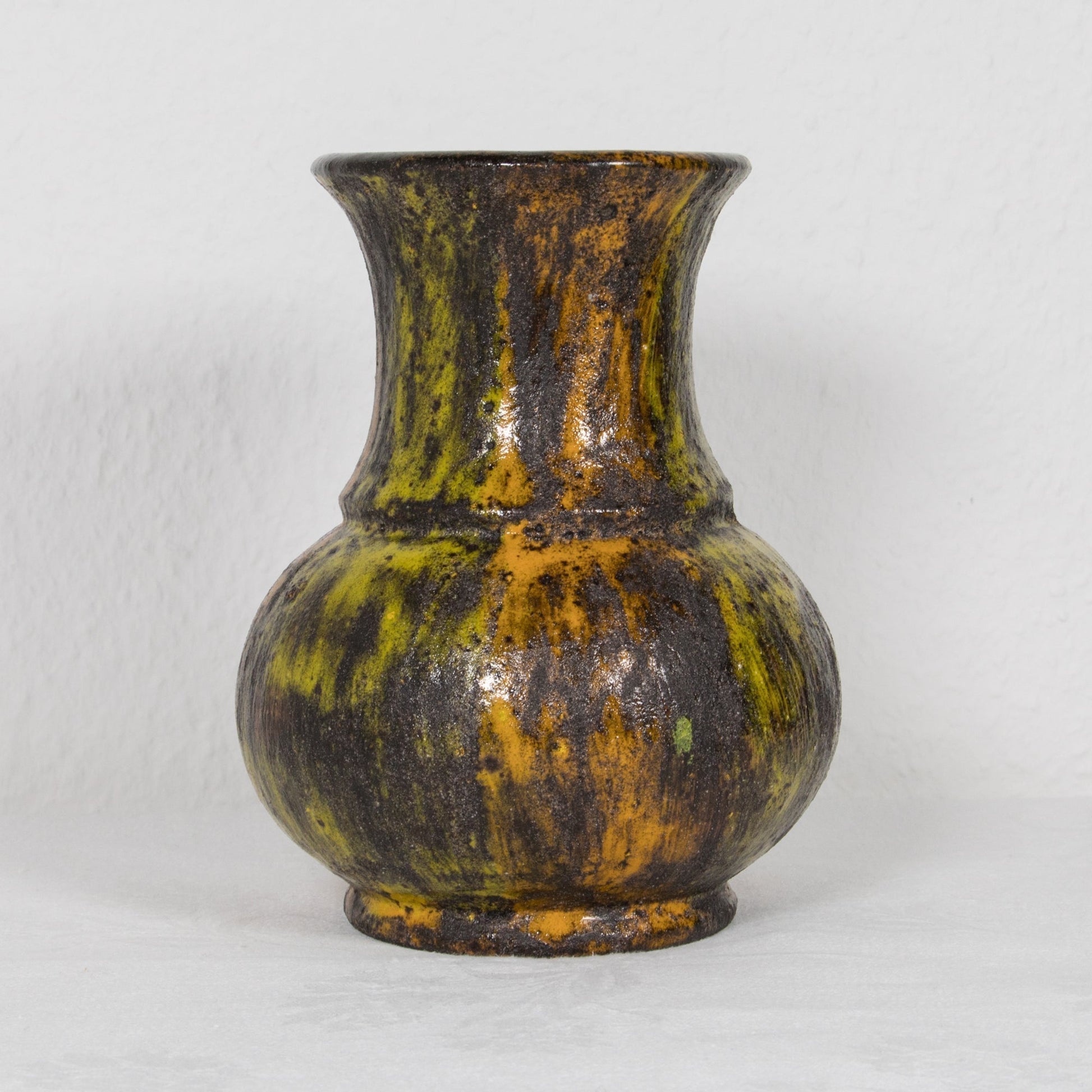 ARN for Raymor Ash Gray Yellow Orange Ceramic Vase Mollaris.com 