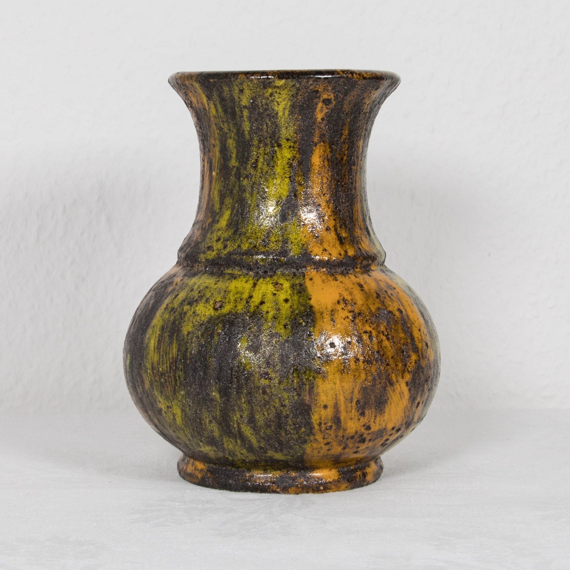 ARN for Raymor Ash Gray Yellow Orange Ceramic Vase Mollaris.com 
