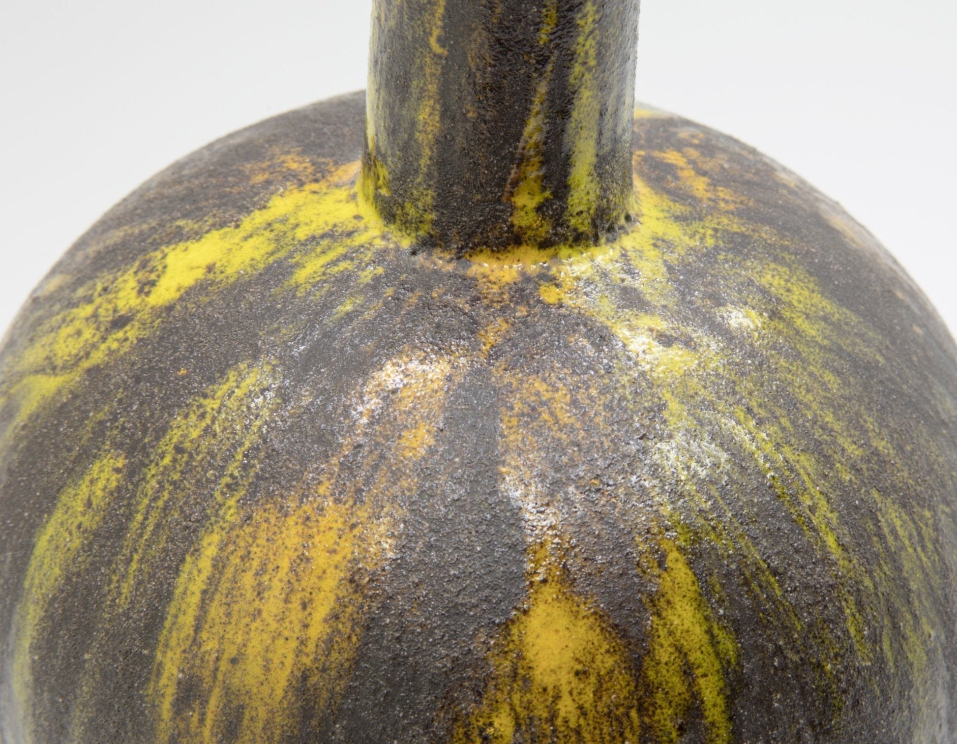 ARN for Raymor Ash Gray Yellow Orange Ceramic Vase Mollaris.com 