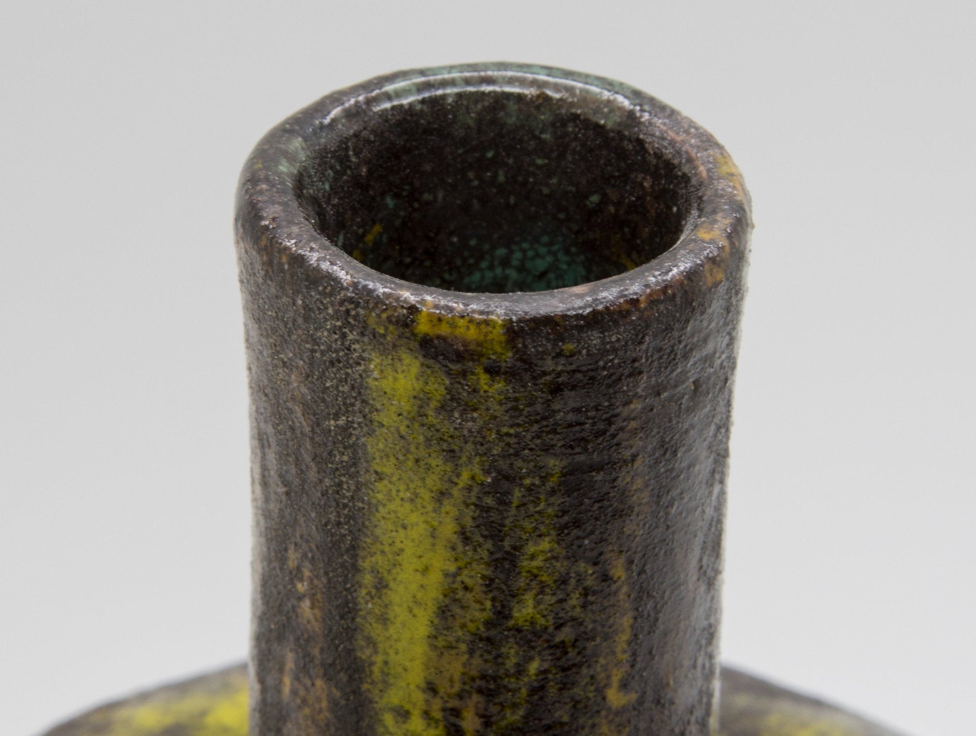 ARN for Raymor Ash Gray Yellow Orange Ceramic Vase Mollaris.com 