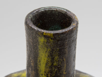 ARN for Raymor Ash Gray Yellow Orange Ceramic Vase Mollaris.com 