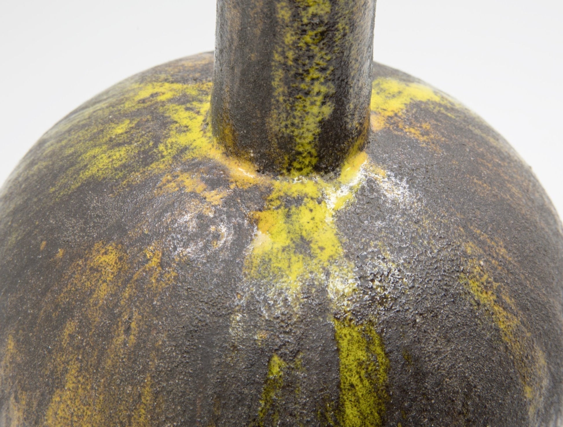 ARN for Raymor Ash Gray Yellow Orange Ceramic Vase Mollaris.com 