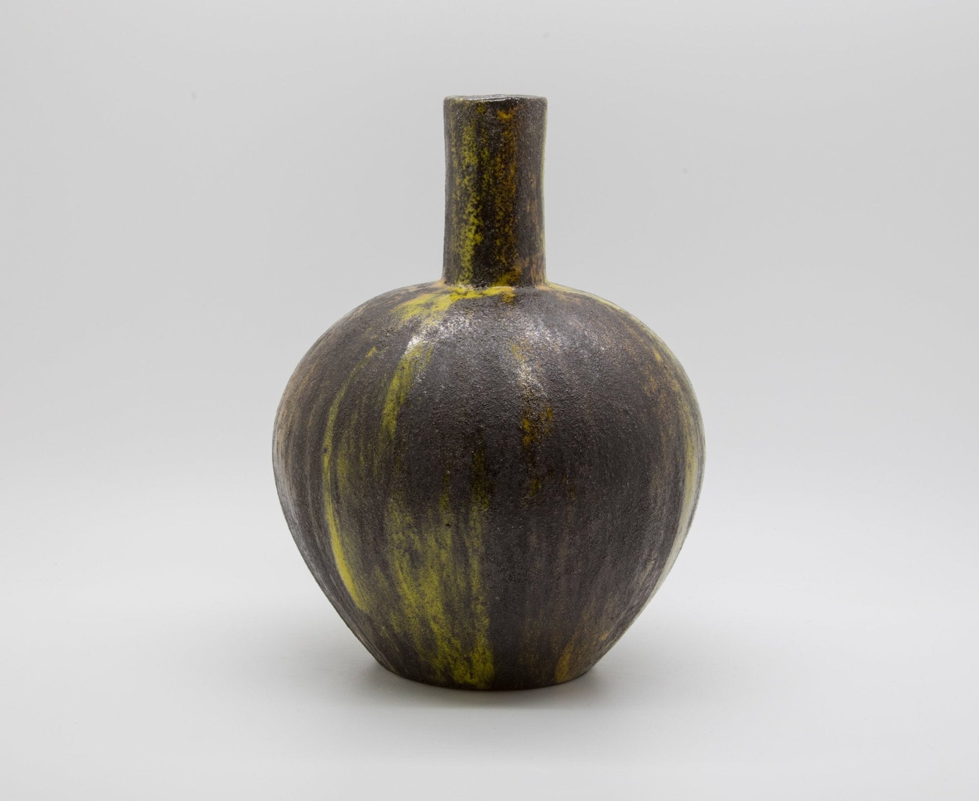 ARN for Raymor Ash Gray Yellow Orange Ceramic Vase Mollaris.com 