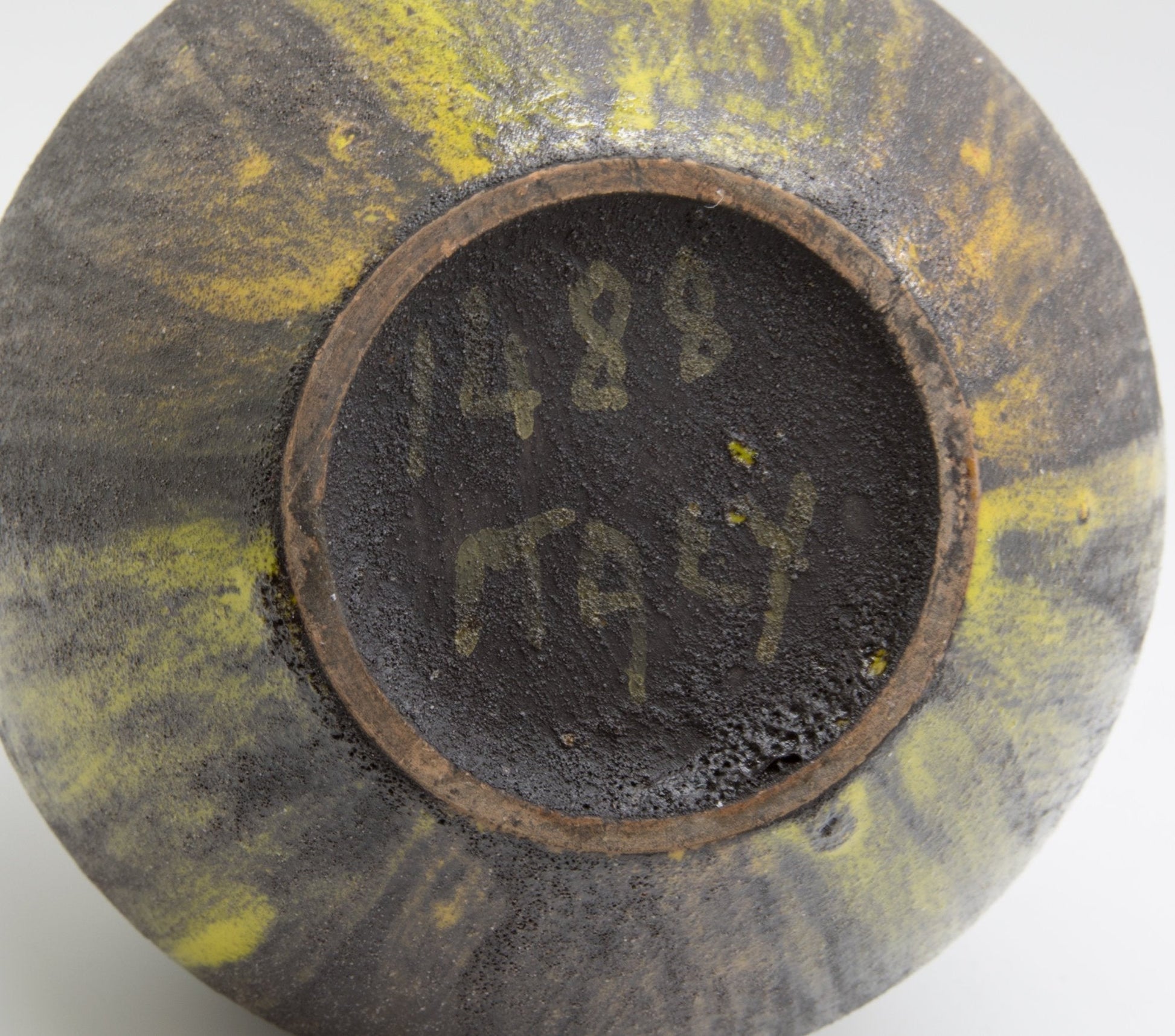 ARN for Raymor Ash Gray Yellow Orange Ceramic Vase Mollaris.com 