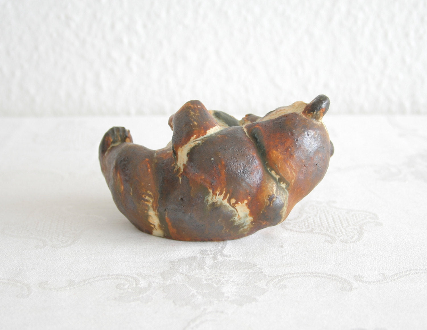 ARNE INGDAM Unique Brown Glazed Stoneware Bear Sculpture Mollaris.com 