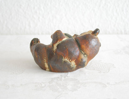 ARNE INGDAM Unique Brown Glazed Stoneware Bear Sculpture Mollaris.com 