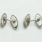 ART DECO Egyptian Revival Clear Gemstones Solid Silver (900S) Cufflinks Mollaris.com 