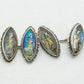 ART DECO Egyptian Revival Clear Gemstones Solid Silver (900S) Cufflinks Mollaris.com 