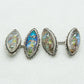 ART DECO Egyptian Revival Clear Gemstones Solid Silver (900S) Cufflinks Mollaris.com 