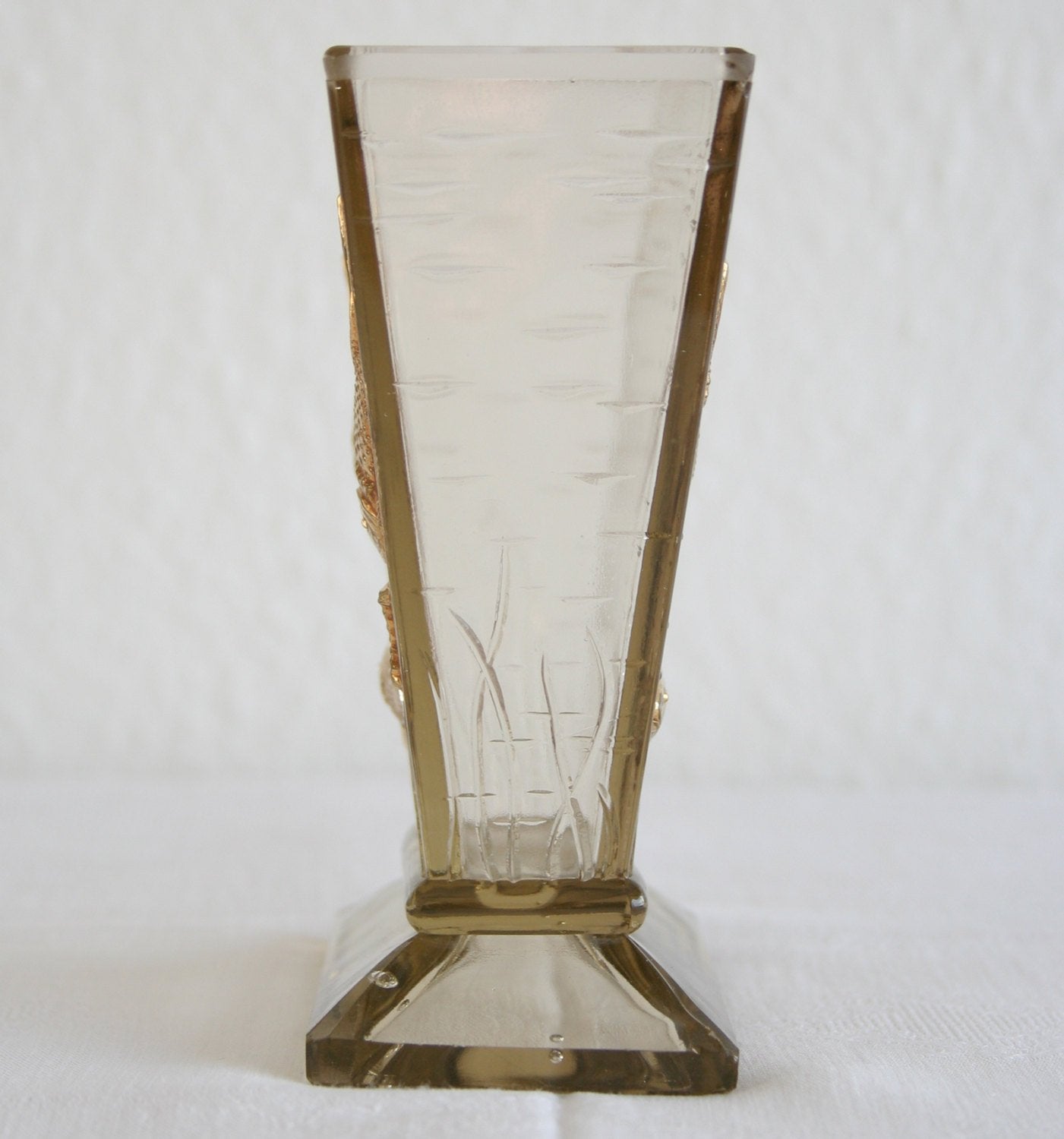Aquarium Gilted Moulded Fish Glass Vase Mollaris.com 