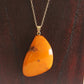 BALTIC AMBER Butterscotch Egg Yolk 20 gr Pendant on 14K Solid Gold (585) Chain Mollaris.com 