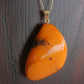 BALTIC AMBER Butterscotch Egg Yolk 20 gr Pendant on 14K Solid Gold (585) Chain Mollaris.com 