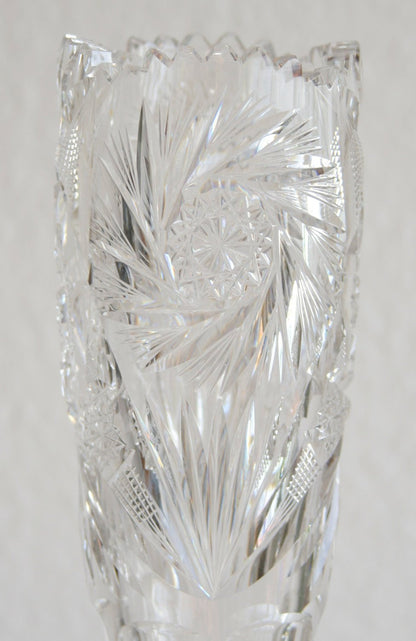BRILLIANT Cut Antique Crystal Glass Epergne Mollaris.com 