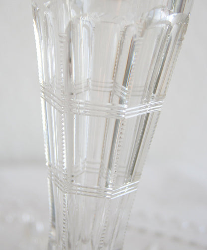 BRILLIANT Cut Antique Crystal Glass Epergne Mollaris.com 