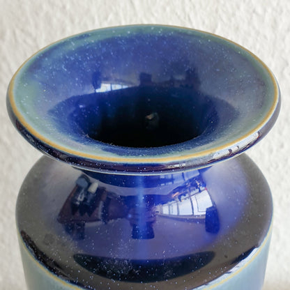 BRITT LOUISE SUNDELL Large Blue Crystal Glazed Stoneware Vase Mollaris.com 