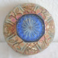 BROCKWITZ Carnival Glass Blue ROSE GARDEN Bowl Rosebowl Mollaris.com 