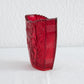 BROCKWITZ Rose Garden Ruby Red Glass Letter Vase Mollaris.com 